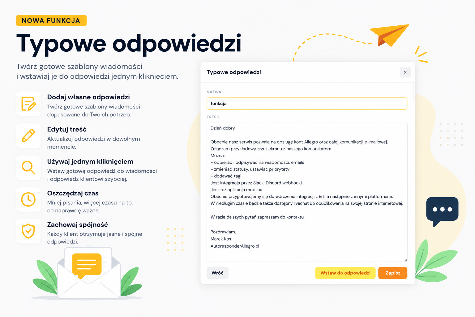 dodanie odpowiedzi